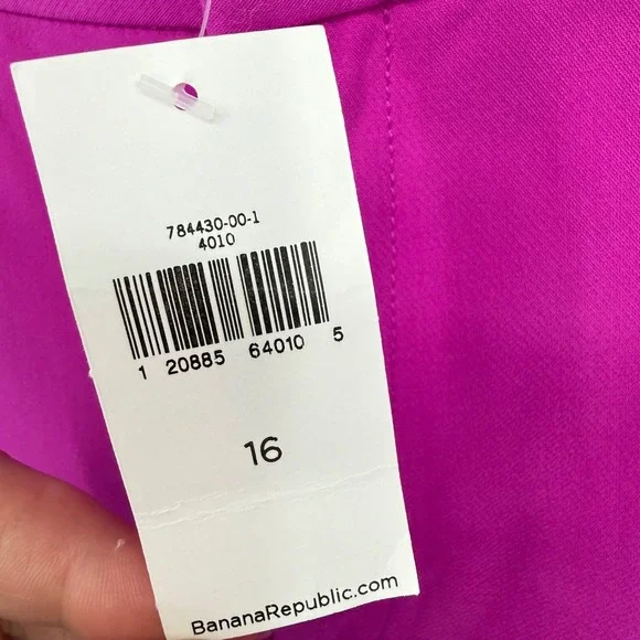 BANANA REPUBLIC RYAN DRESS PANTS FUCHSIA NWT SIZE 16 - Picture 3 of 11